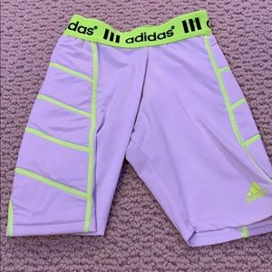 neon green softball sliding shorts